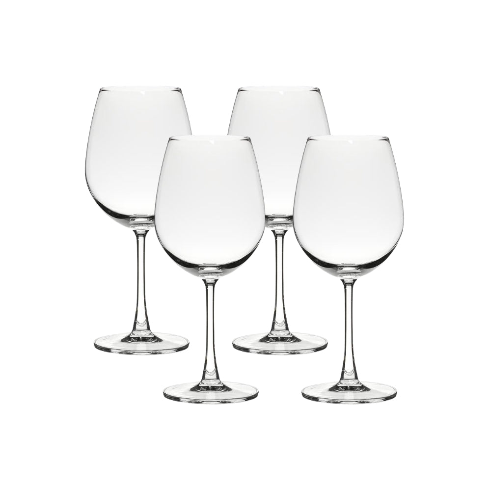 Ocean Glass Matera Red Wine Glasses (4-Pieces), 20-ounce, dishwasher safe