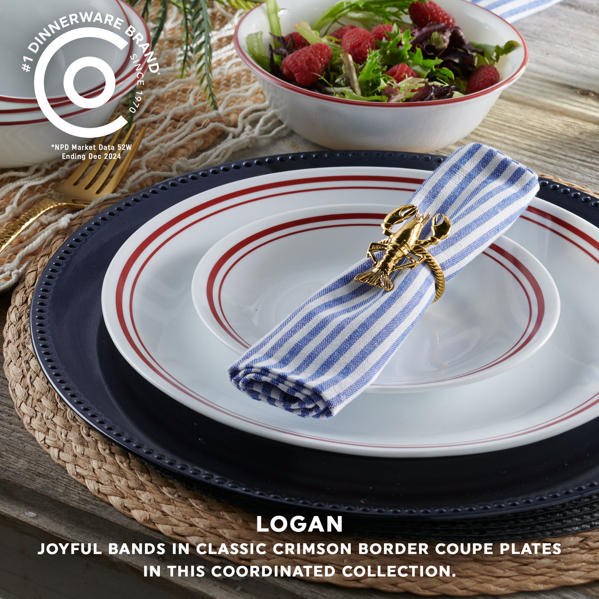 Corelle® Logan 18-pc Dinnerware Set, Service for 6