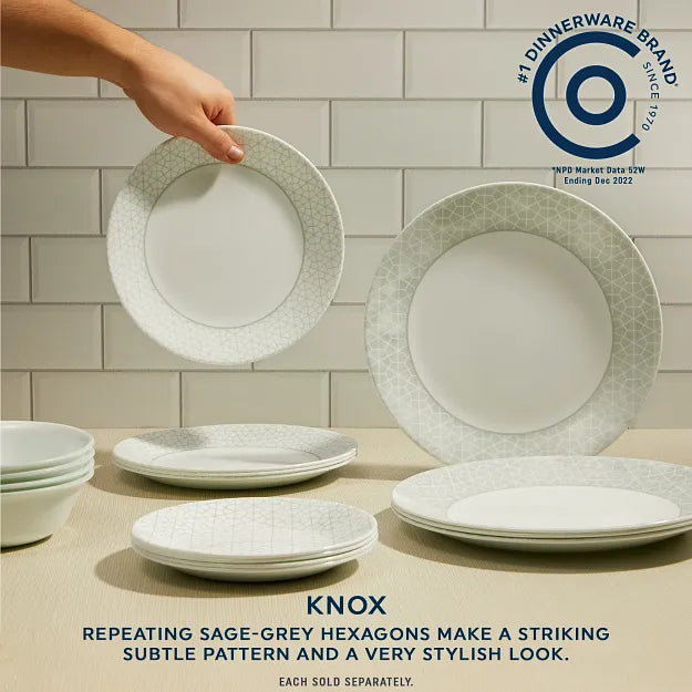 Knox dinnerware on the table & with text #1 dinnerware brand