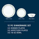 Corelle® Bryndle 12-Piece Glass Dinnerware Set, Service for 4