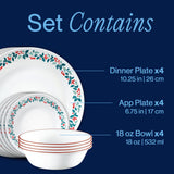 Corelle® Winter Berries 12-piece Dinnerware Set, Service for 4