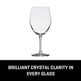 Lucaris Bangkok Bliss Bordeaux Glasses (4-Pieces), 25-ounce, Dishwasher Safe, Lead-free Crystalline
