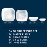 Aquarello dinner & salad plates, 22-ounce and 10-ounce bowls 