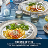 Corelle® Modern Rounds Dinnerware Set – Service for 6 + Meal Bowls