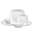 Pure White Square 12-piece Dinnerware Set, Service for 4 