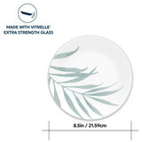  Solar Print 8.5" Salad plate with text made from vitrelle extrea strength glass &amp; measurements of 8.5" 
