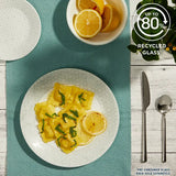 Knox dinnerware plate with text up to 80% recycled glass