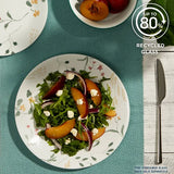 Wildflower Scatter dinner &amp; salad plate &amp; cereal bowl with text up to 80% recycled glass