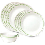 Spring Blossom Green 12-piece Dinnerware Set, Service for 4